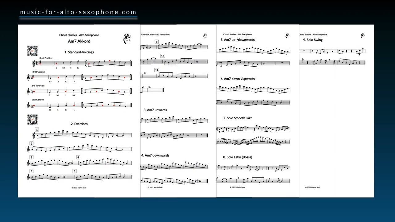 Chord Studies - Am7 for Alto Saxophone