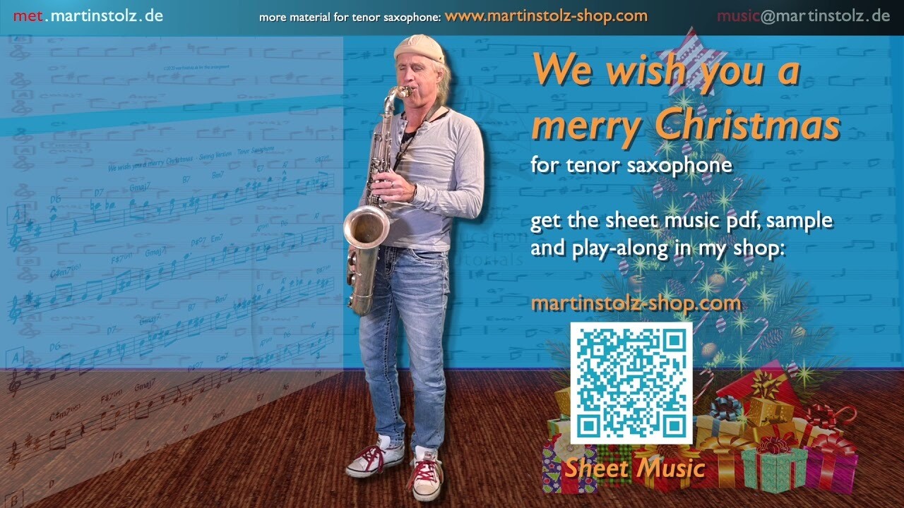 Weihnachtslieder-Serie:: "We wish you a merry Christmas" - Tenorsaxofon