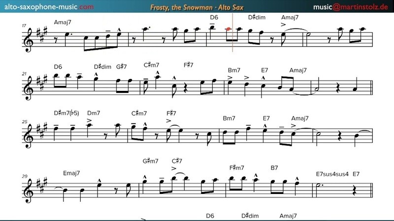 Christmas Series: &quot;Frosty the Snowman&quot; - Alto Saxophone