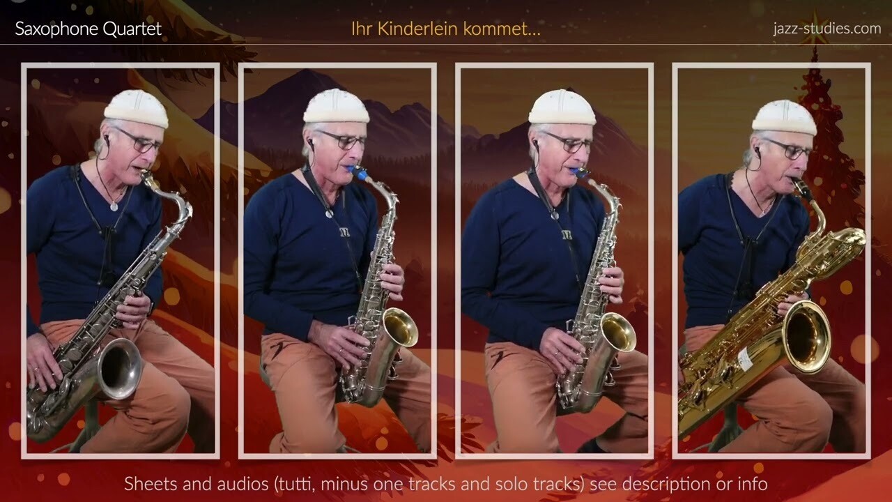&quot;Oh, come little Children&quot;  for Saxophone Quartet (Christmas Carol)