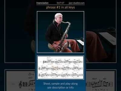 IIm7-V7 Phrase #1 Tenor Saxophone (Bb Instruments)