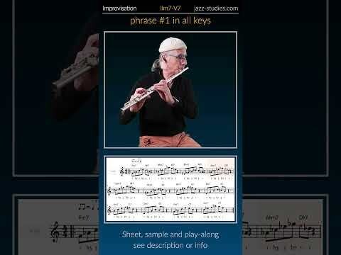 IIm7-V7 Phrase #1 Querflöte (C Instrumente - Violinschlüssel)