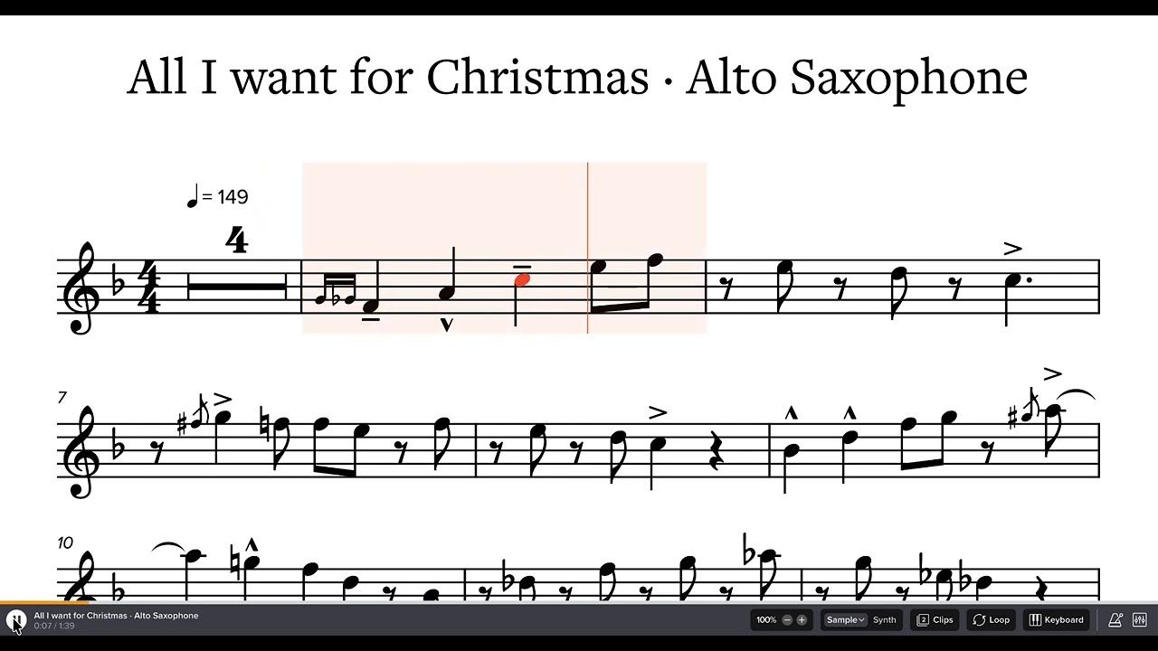 All I want for Christmas Alto Sax Files