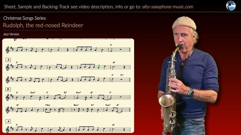 Weihnachtslieder-Serie: "Rudolph the red-nosed Reindeer "- Altsaxofon