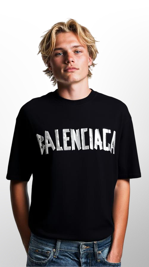 Balenciaga Logo Print Cotton T shirt