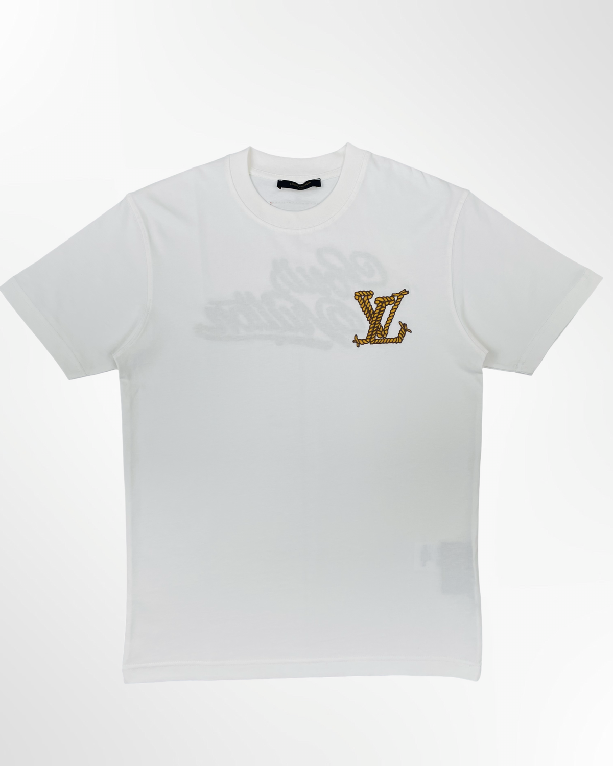 Louis Vuitton Logo Embroidered Crew Neck T shirt