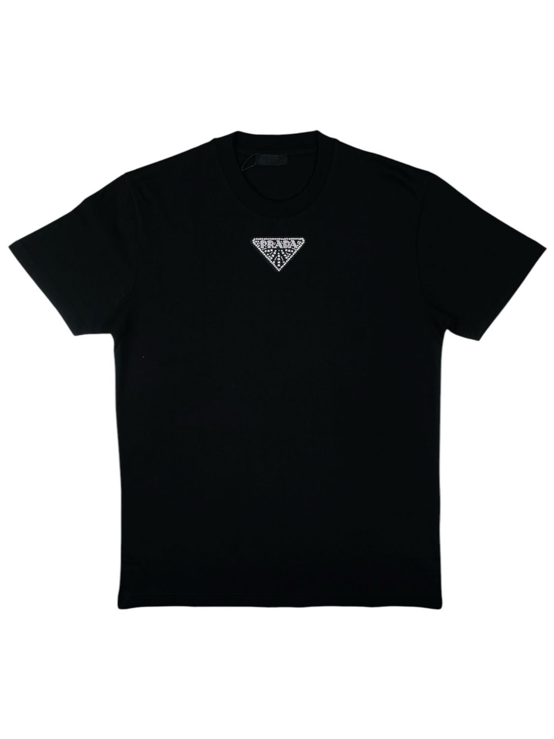 Prada Logo Patch Cotton T shirt