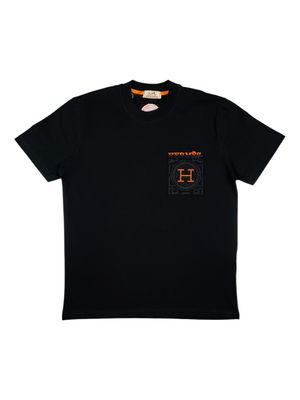 Hermes Logo Embroidered T shirt