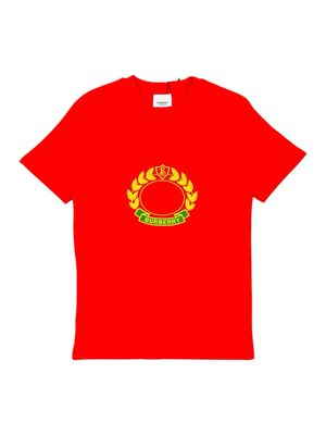 Burberry Logo Embroidered Cotton Jersey T shirt