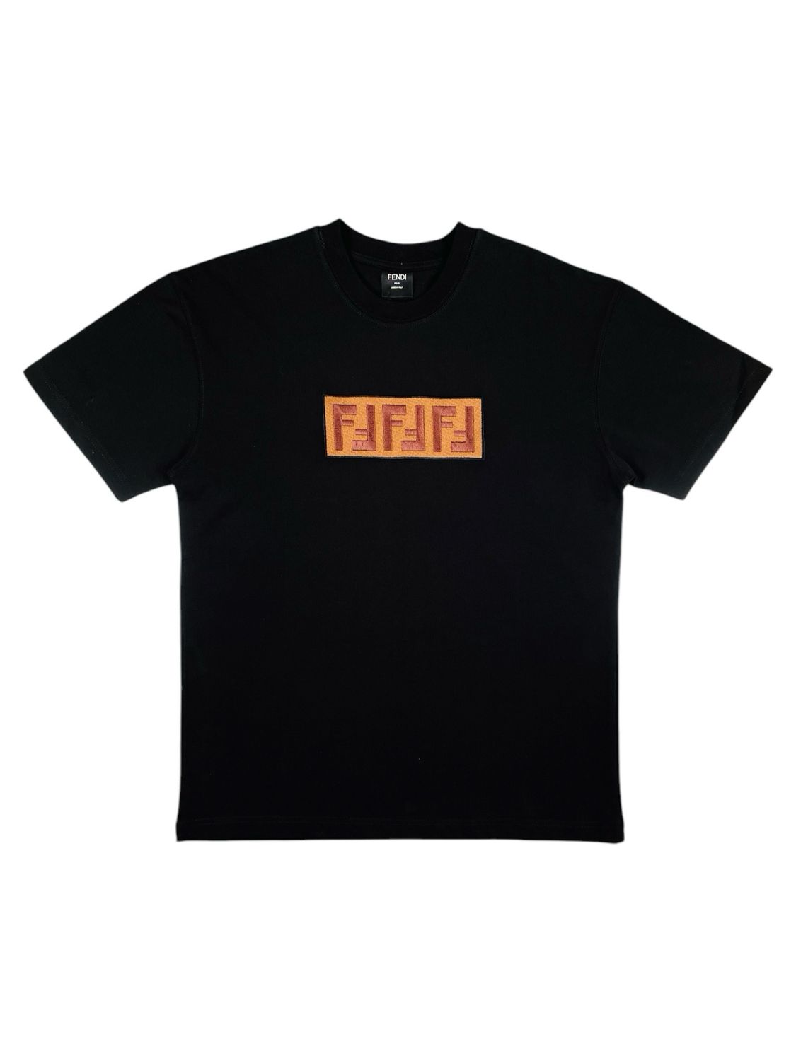 Fendi FF Logo Embroidered Jersey T shirt
