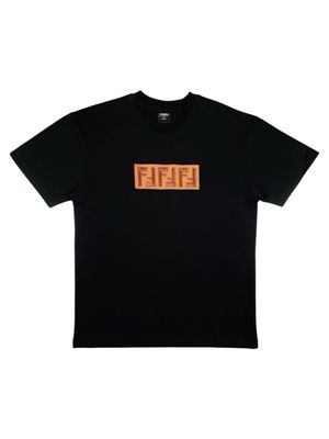 Fendi FF Logo Embroidered Jersey T shirt