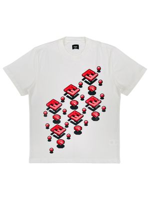 Fendi Logo Print FF Jersey T shirt
