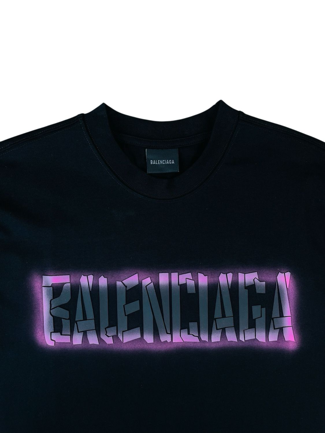 Balenciaga Logo Embossed Cotton T shirt