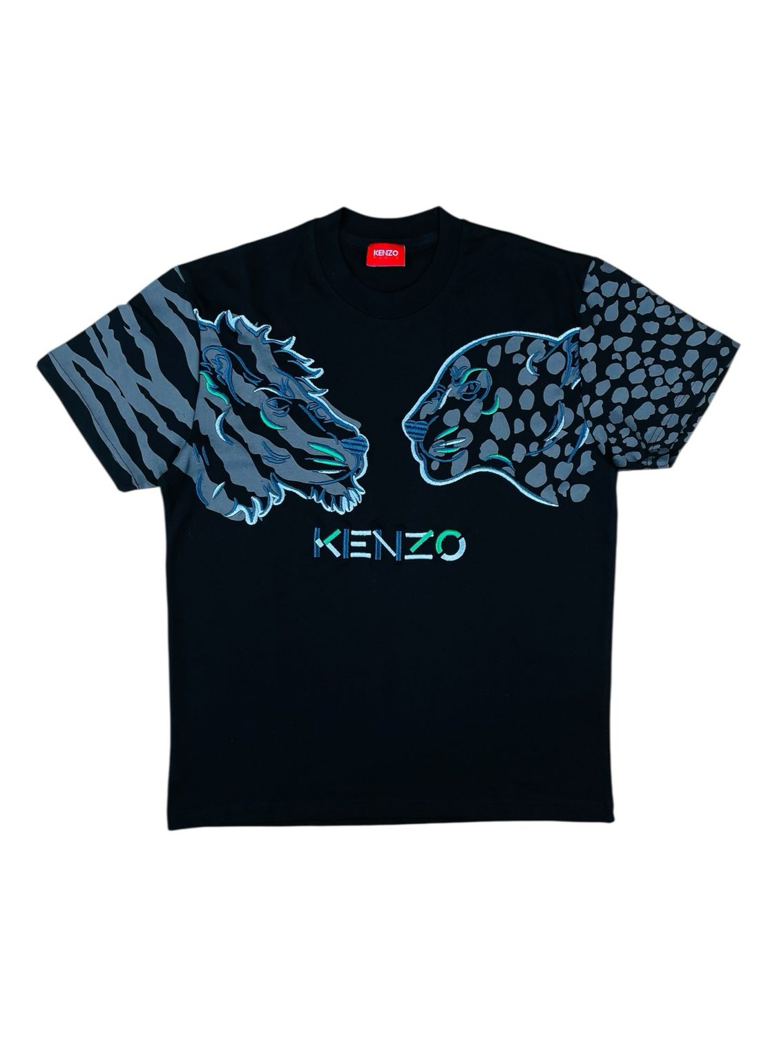 Kenzo Tiger Logo Embroidered T shirt