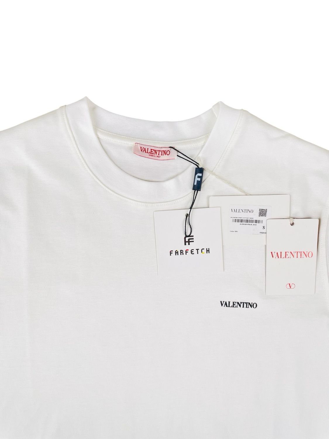 Valentino Logo Print Crew Neck T shirt
