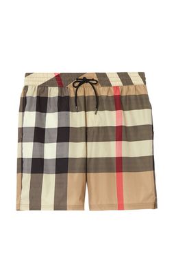 Burberry Checked Drawstring Swim Shorts