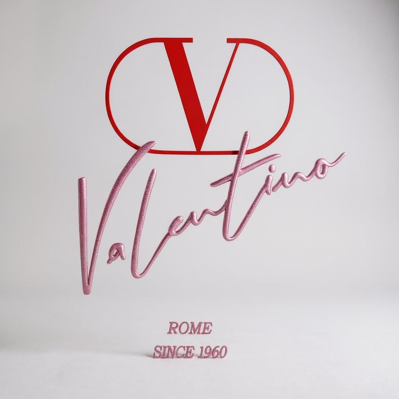 Valentino Logo Embroidered Designer T shirt