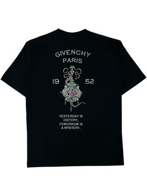 Givenchy Logo Embroidered Crew Neck T shirt