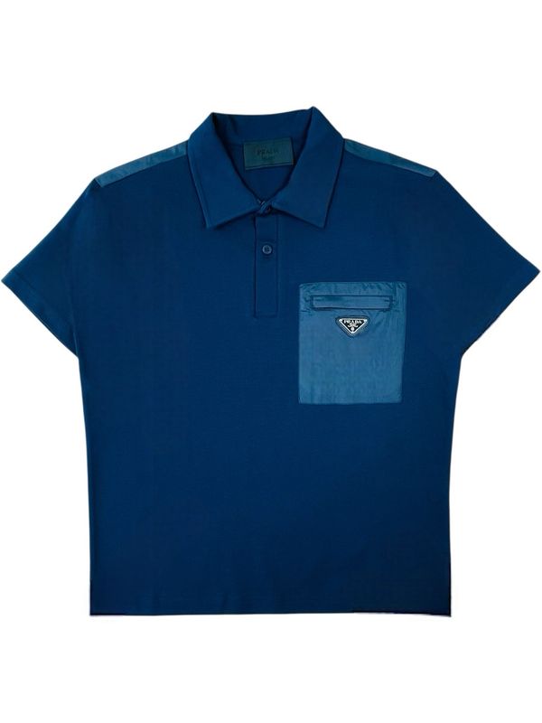 Prada Stretch Cotton Navy  Polo Shirt