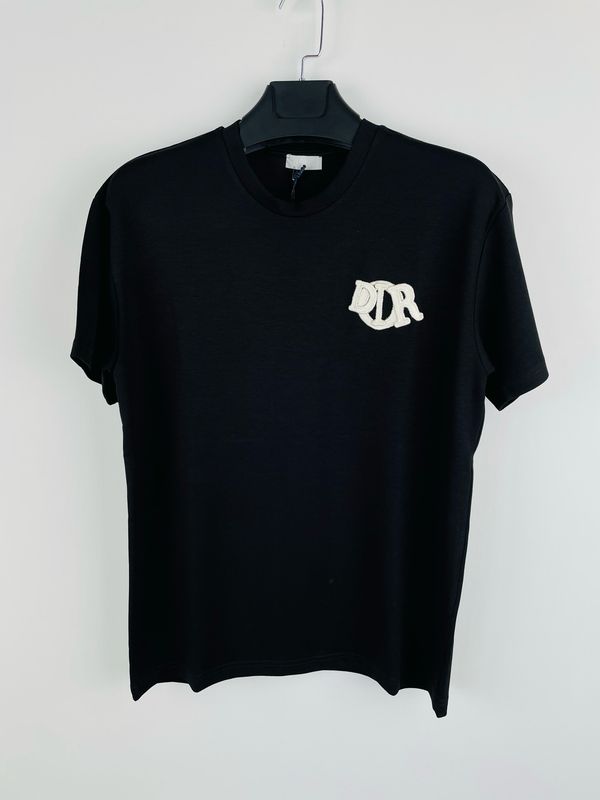 Dior Cotton Black Logo Patch T shirt