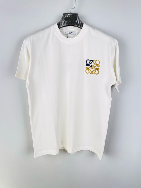 Loewe Cotton White Crew Neck T shirt