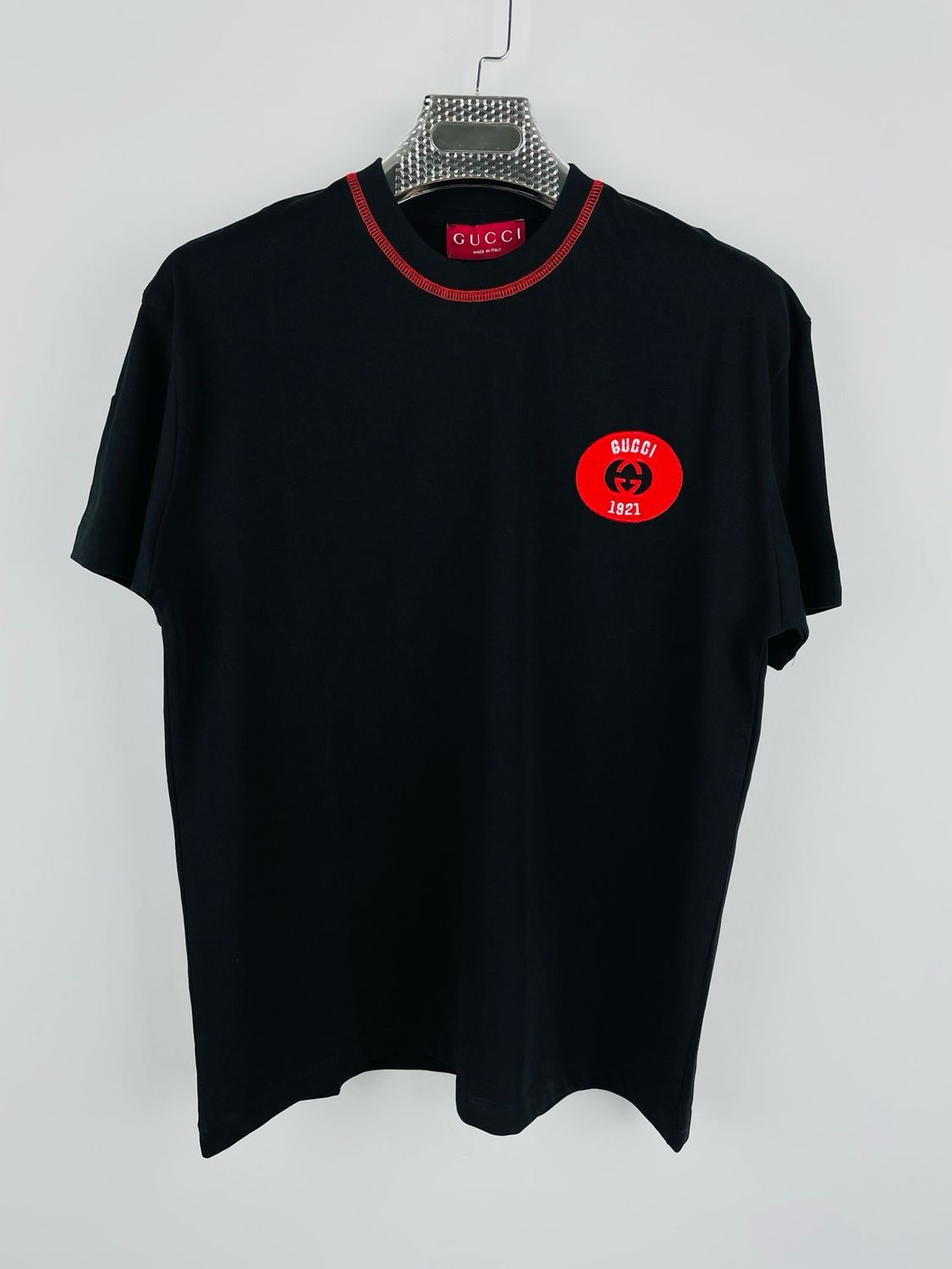 Gucci Logo Patch Crew Neck T shirt