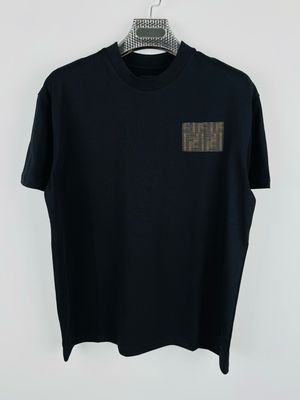 Fendi Logo Patch Crew Neck T shirt