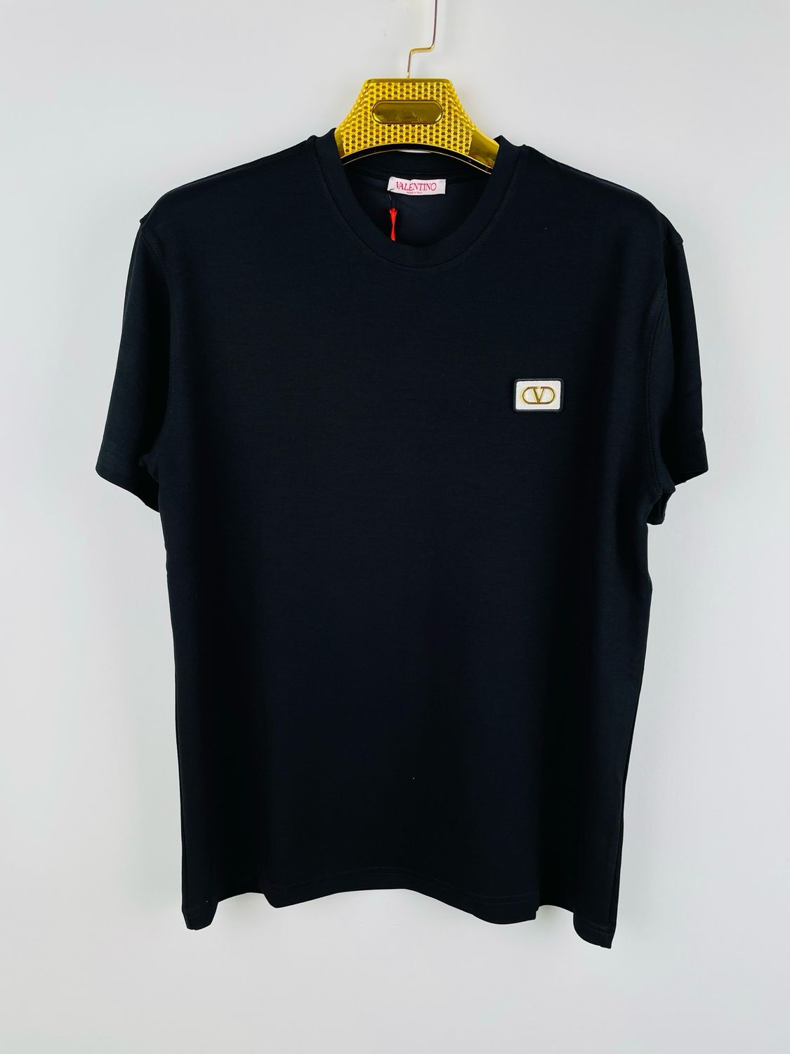 Valentino Cotton Men’s Logo V Black T shirt
