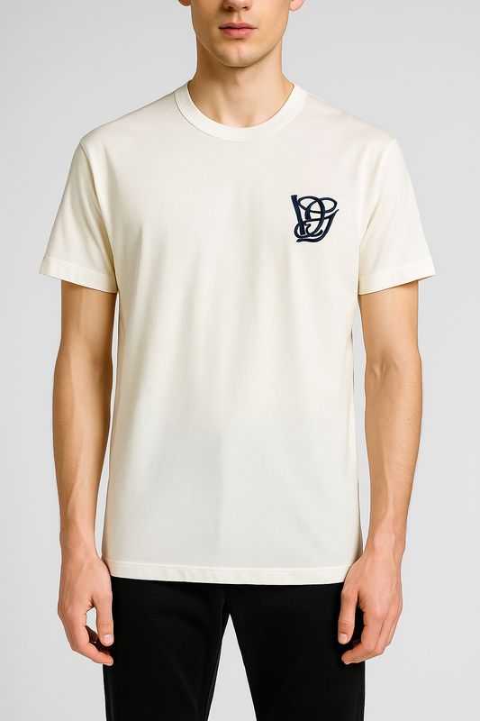 Valentino Logo V Embroidered Cotton T shirt