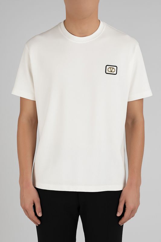 Valentino Men’s Cotton Logo V White T shirt