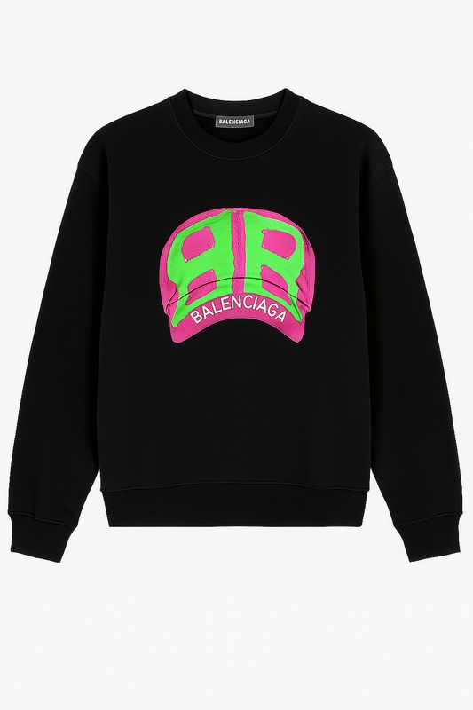 Balenciaga Cotton Hat Logo Embroidered Sweatshirt