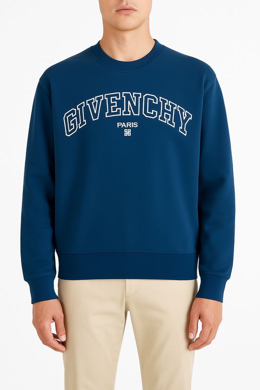 Givenchy Navy Blue Cotton Sweatshirt