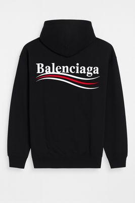 Balenciaga Cotton Logo Print Hoodie
