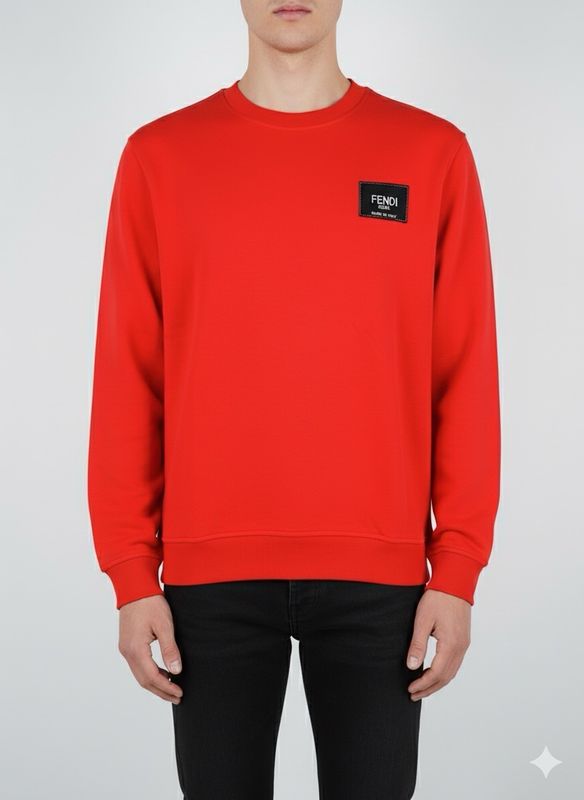 Fendi Logo Patch Red Sweatshirt