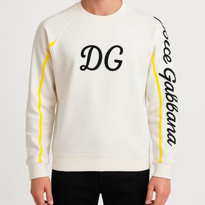 Dolce Gabbana Logo Embroidered Sweatshirt