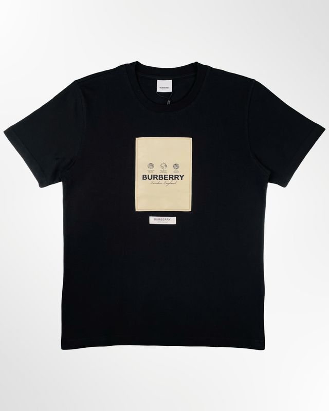 Burberry Logo Patch Cotton T shirt