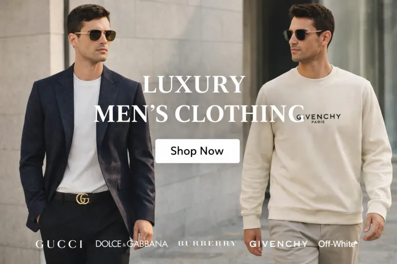 luxury mens designer clothing collection featuring premium fashion brands and modern streetwear style for men