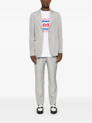 Gucci White Logo T Shirt Mens Designer Cotton Crew Neck