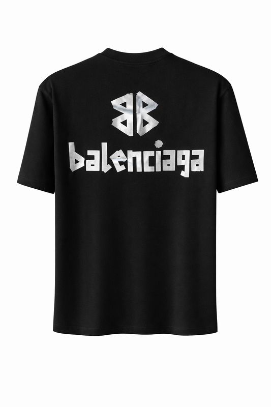 balenciaga black tee shirt,balenciaga mens clothing,balenciaga silver mens t shirt,luxury t shirts men