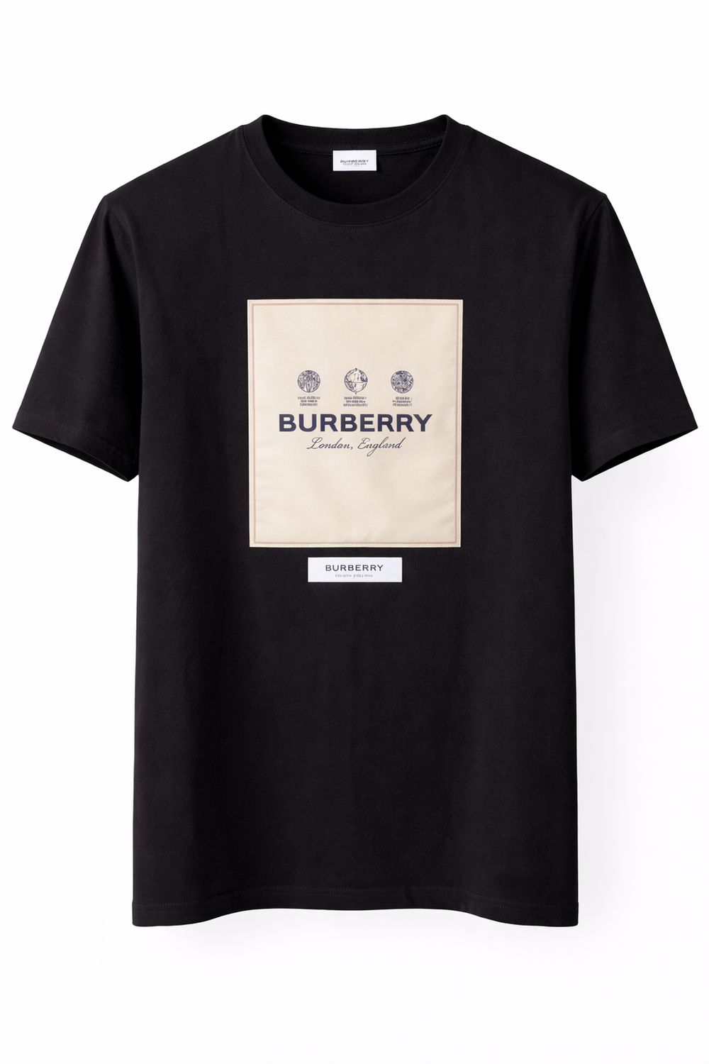 Burberry Logo Patch Cotton T shirt
