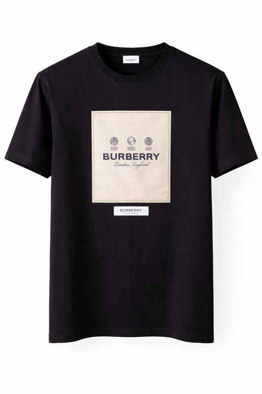 Burberry Logo Patch Cotton T shirt