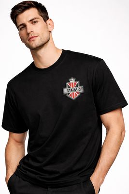 Balmain King Logo Patch Jersey T shirt