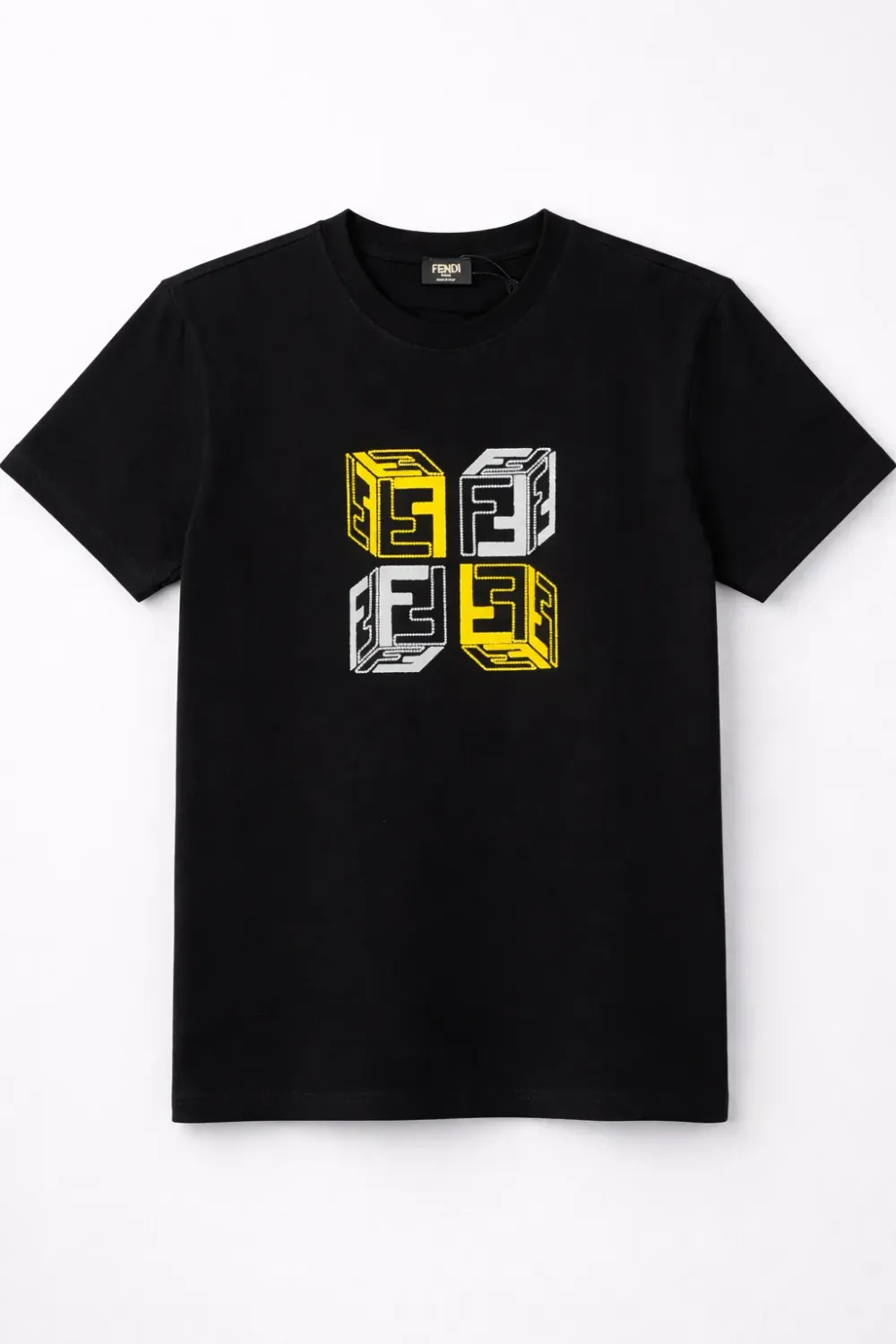 Fendi black logo t shirt mens designer shirts for men luxury cotton style