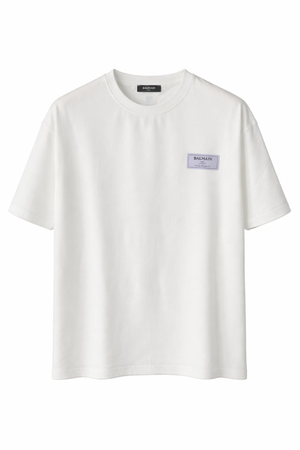 Balmain Paris Boutique men’s white T-shirt made from premium cotton with minimalist luxury design