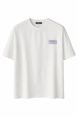 Balmain Paris Boutique men’s white T-shirt made from premium cotton with minimalist luxury design