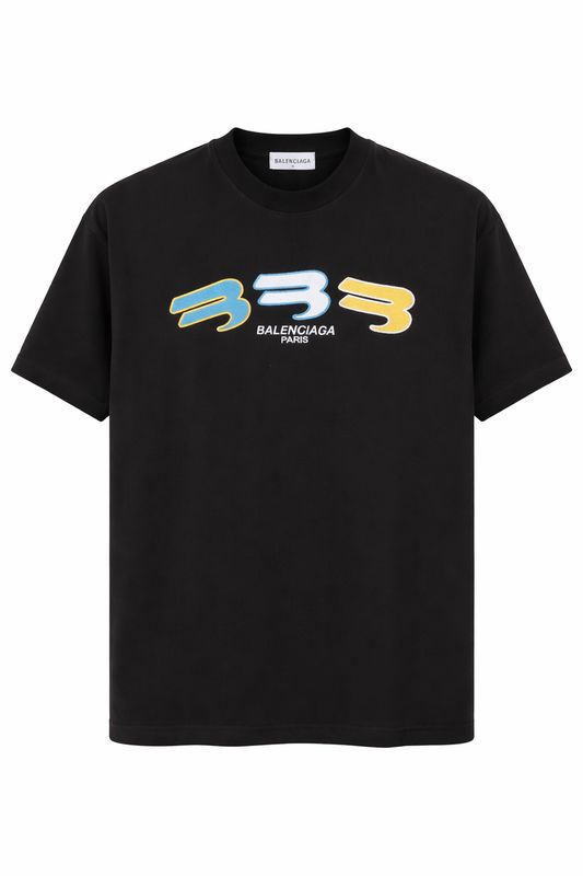 Balenciaga 3B3 logo black men’s t-shirt front view