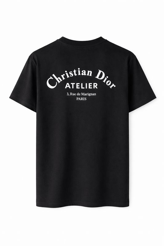 Christian Dior Atelier back logo black men's designer t shirt Dior Paris back print luxury cotton designer fashion