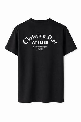 Christian Dior Atelier back logo black men's designer t shirt Dior Paris back print luxury cotton designer fashion