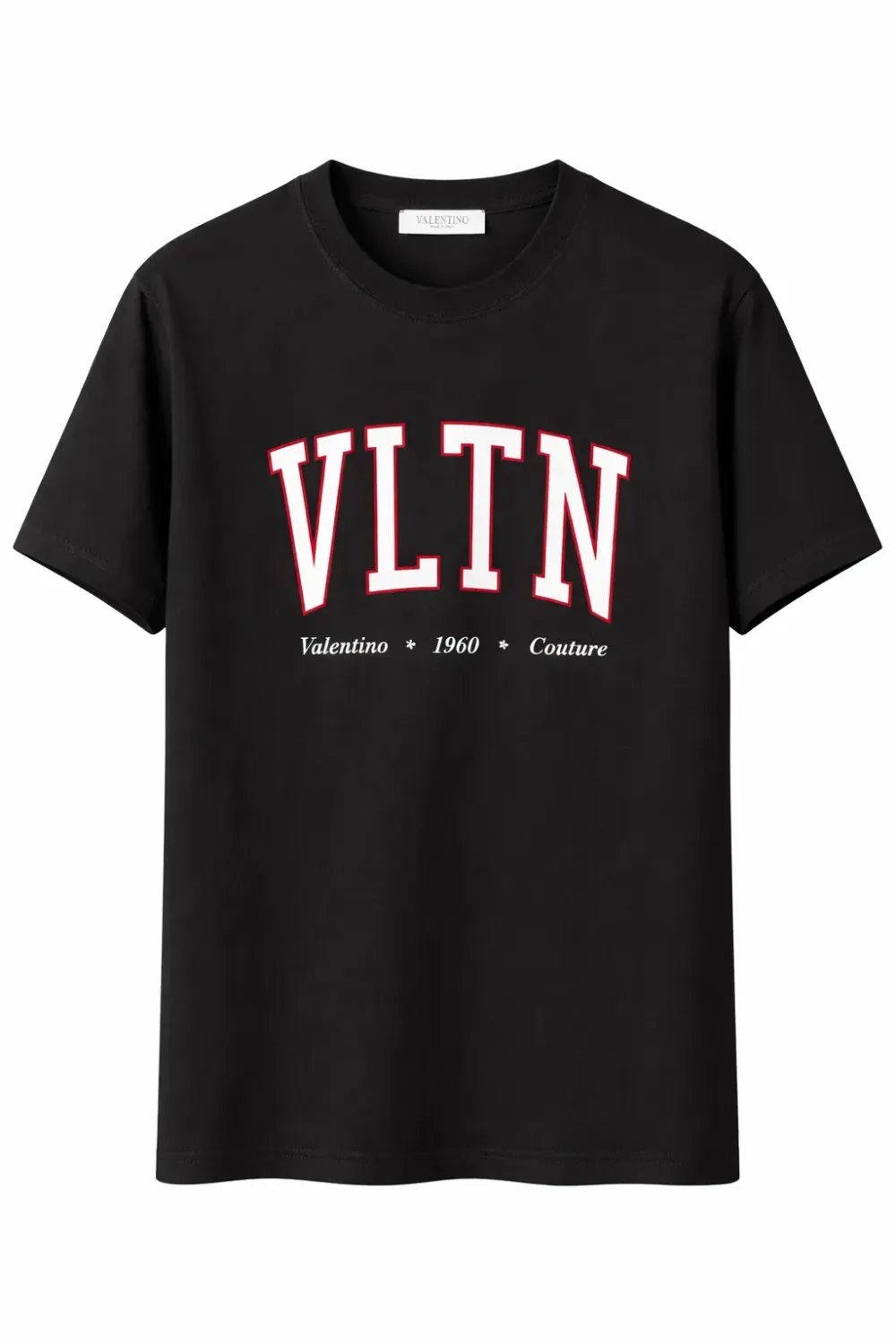 Valentino men's designer shirt with logo front catalog main image black VLTN tee