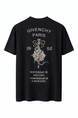 Back catalog image of Givenchy Paris black men's t-shirt with embroidered graphic print